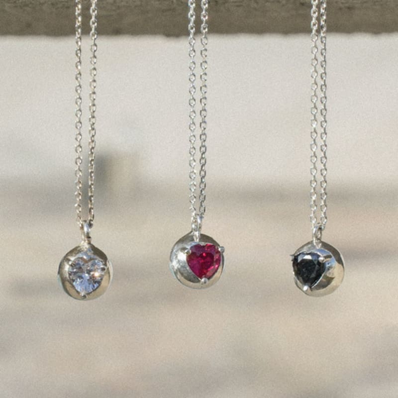 

POSTLUDE [silver] S ORBIT HEART P N (3 colors) RUBY