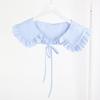Elegant Plaid Shawl Fake Collar Women Lolita Doll Ruffle False Collar Shoulder Wrap Detachable Tie Clothing Accessories