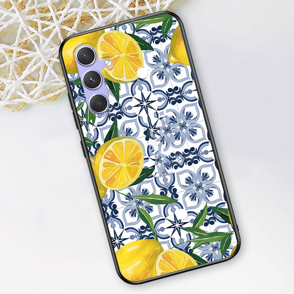 

Mediterranean Lemon Case for Samsung Galaxy A51 A53 A54 A31 A52 A12 A13 A21s A22 A32 A11 A22 A33 A41 A52s A73 TPU Phone Cover Samsung A21