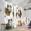 2pc  2D plane printing Light Filtering Curtains Potted Kittens (2) Versatile Durable Polyester (without rod) Holiday Ldeal for