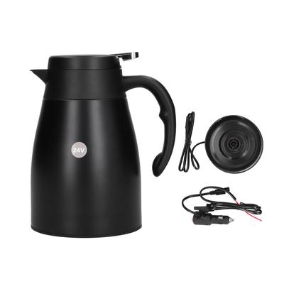 24V 1200ml Auto Wasserkocher Topf mit Basis Tragbarer Edelstahl Elektrischer Kessel Topf für LKW