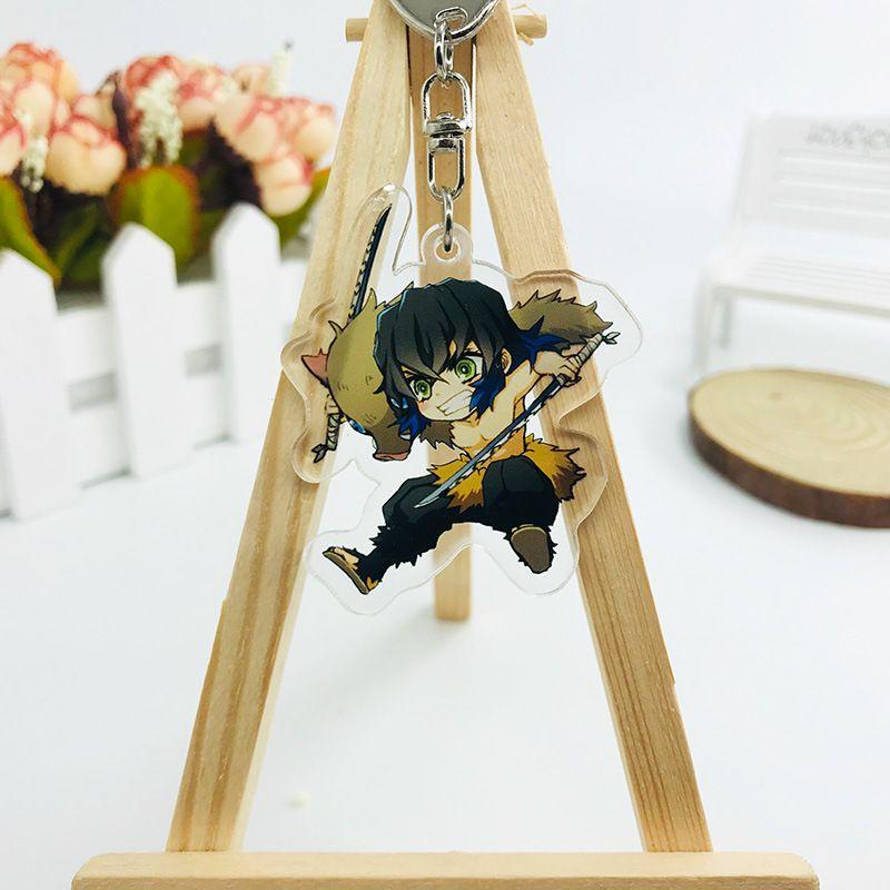 Demon Slayer Kimetsu No Yaiba Anime Laser Printed Hd Acrylic Pendant Keychain For Kids