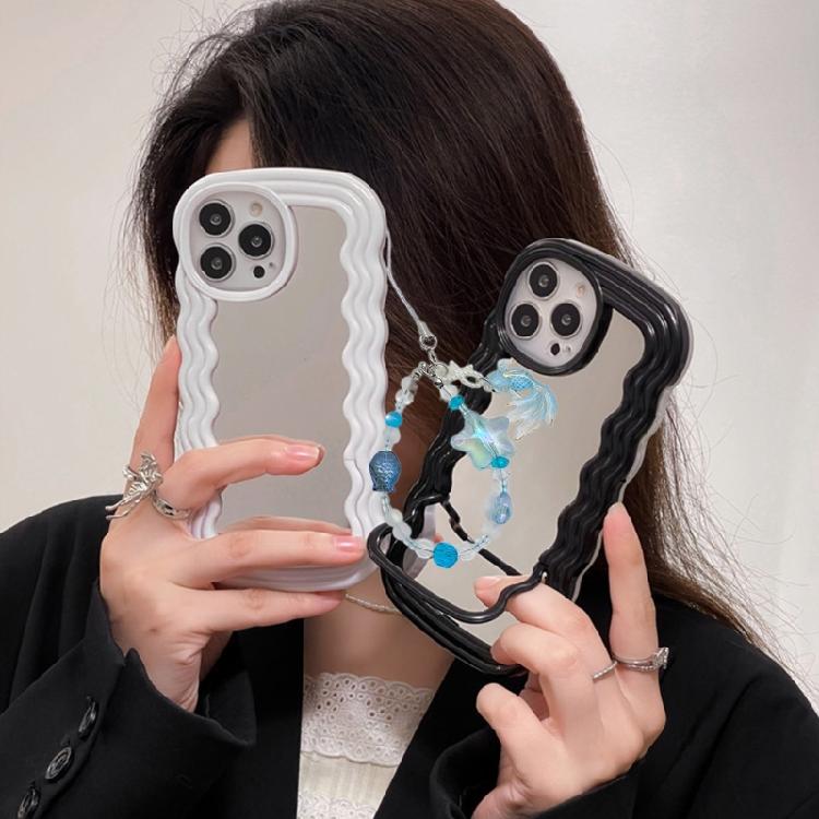 Colorful Beaded Keychain for Mobile or Camera Dolphin/Carp Pendant Keyring Charm