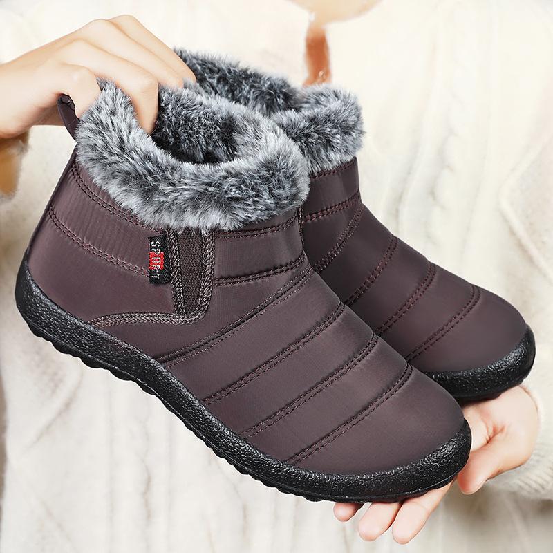 Shoes women's cotton shoes winter piled thickened cotton boots new cold and warm snow boots versatile casual women's boots