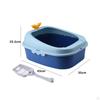 Cat Kitten Potty Toilet Open Top Pet Litter Tray PP Large Space Bedpan High Sided
