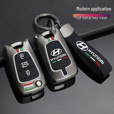 Hyundai Elantra Langdong, Reina, ix35, Ruiyi, Sonata 8 için Anahtar Kılıfı - Katlanır Eski Tokalı Kabuk Çanta