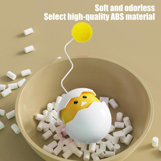 Eggshell Cat Tumbler Interactive Cat Tumbler Toy Gum Relief Teether Reduces Boredom Battery-powered Kitten Toy