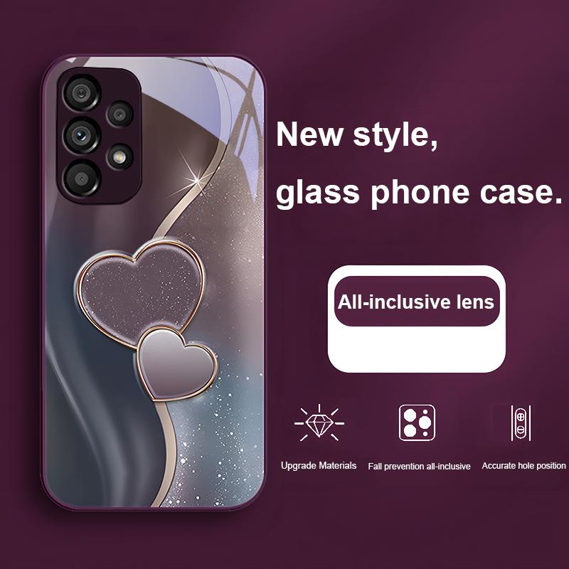 

Градиентный Зеленый Любовь Серебристый Для Samsung Galaxy Note 10 Plus S20 21 FE S23 Ultra S8 9 A70 72 73 50 51 52 53 Стеклянный Чехол для Телефона Samsung S23 Plus