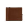 Billfold Wallet Billfold 12 Logo Embossed Square Fold Cow Leather Wallet Wallet Men's Dark Brown