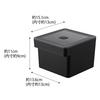 Yamazaki Jitsugyo 7738 Miso Pack Storage with Handle, Sealed Food Container, Black, Approx. W13.6 X D15.1 X H11cm, Tower with Bubble