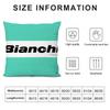 Luxury B-Bianchi Logo Cushion Cover Elegant Comfort Pillowcase Sofa Bed Double-Sided Printed Invisible Zipper Home Decor
