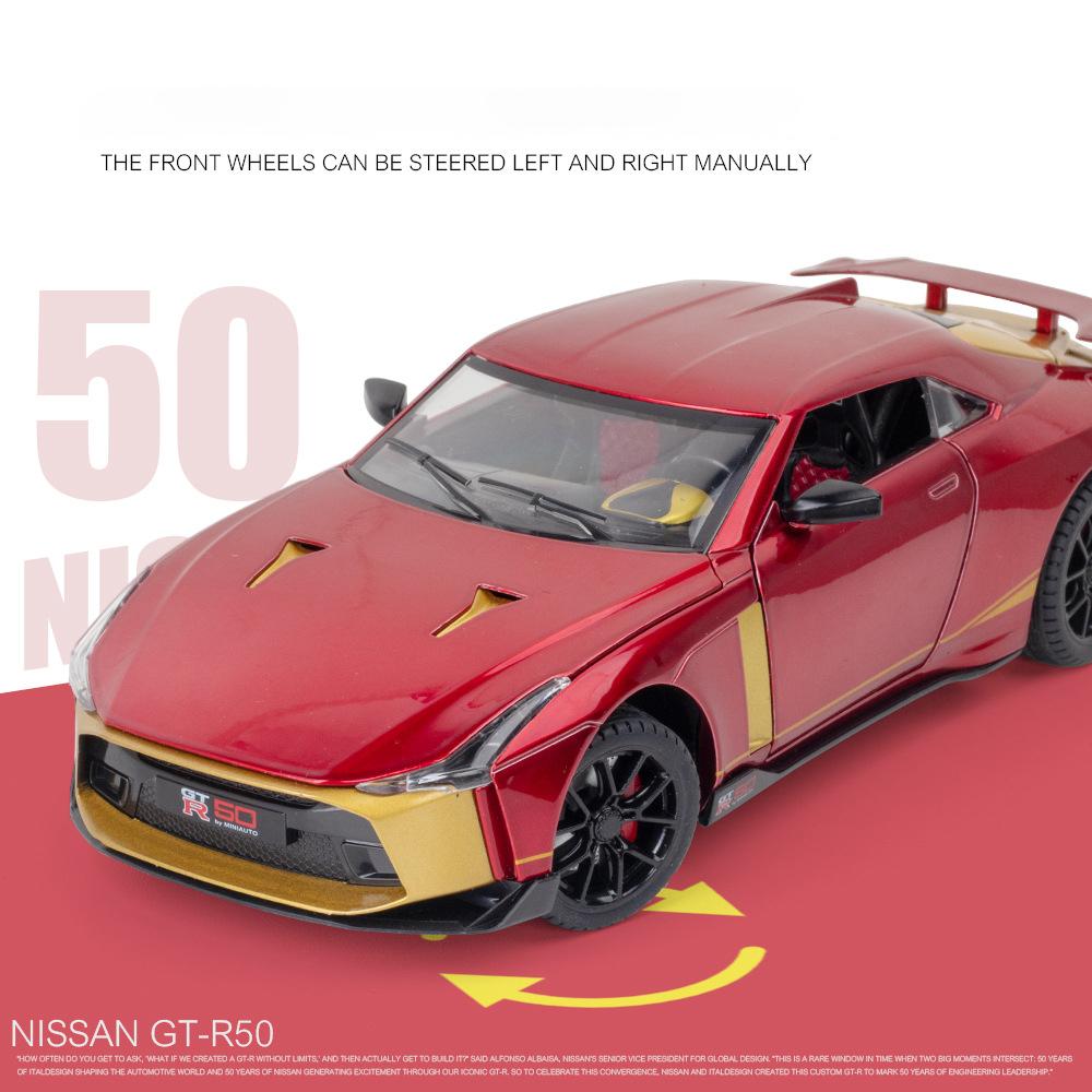 1:24 Schaal Nissan Skyline Ares GTR50 GT-R50 Legering Modelauto, Voertuig Diecasts Metaal Casting Geluid Licht Auto Speelgoed Voor Kinderen Geschenken