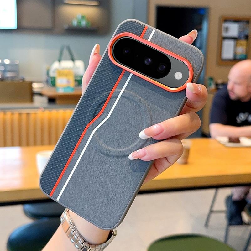 

Color-block Dual-Line Built-in Wireless Charging Magnetic Ring Case For Google Pixel 10 Pro XL pixel10 pro Camera Protect Cover Google Pixel 10 Pro XL