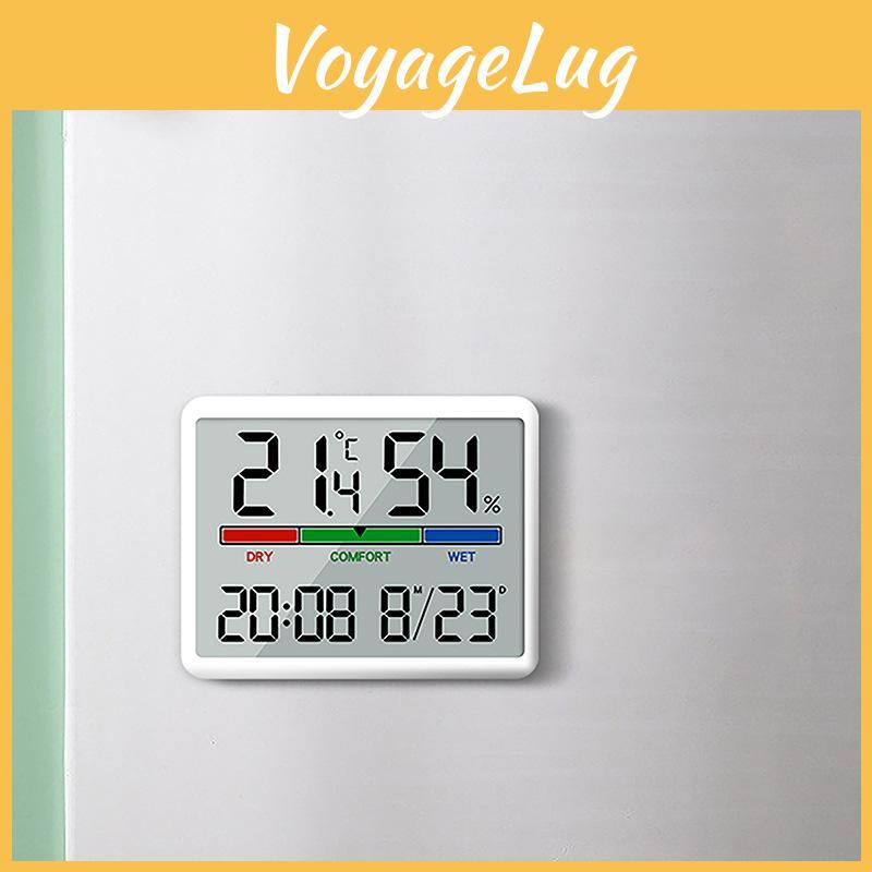 Digital Indoor Thermometer Clock With Alarm For Home Office Use