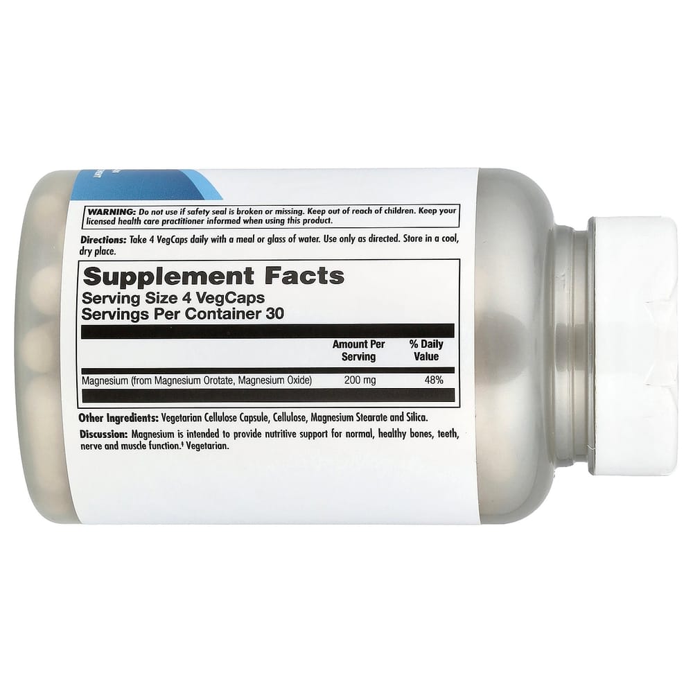 KAL Magnesium Orotate 200mg, 120 Veggie Capsules
