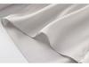 Women's Spring Ribbon Silk Blouse - Long Sleeve, Mid-Length, Slim Fit, Solid Color.