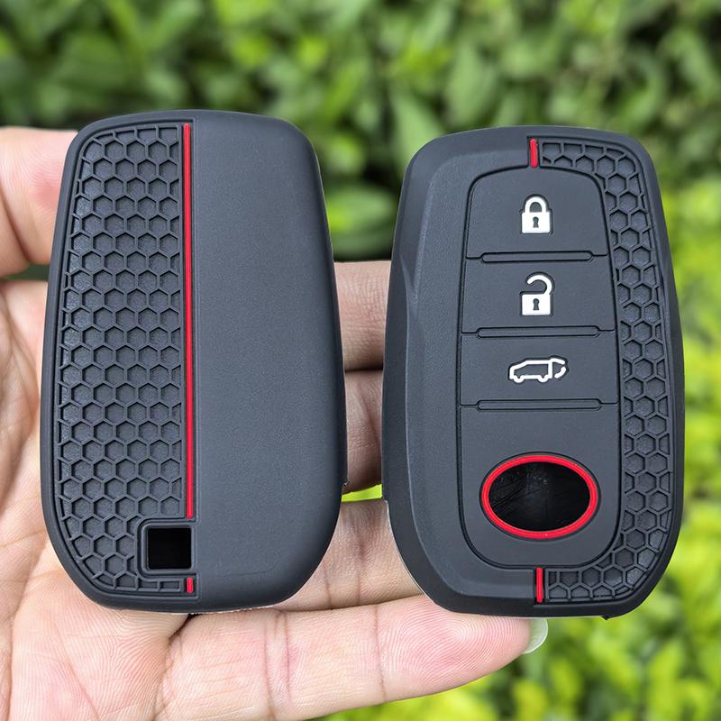 Car Key Case Cover Shell For Toyota Land Cruiser 200 Prado Crown Yaris Cross Hilux Innova Fortuner Camry Alphard Previa Vellfire