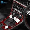 Real Soft Carbon Fiber Trim Car Central Control Gear Panel Sticker For Mercedes Benz SLK R172 2011 2012 2013 2014 2015 2016