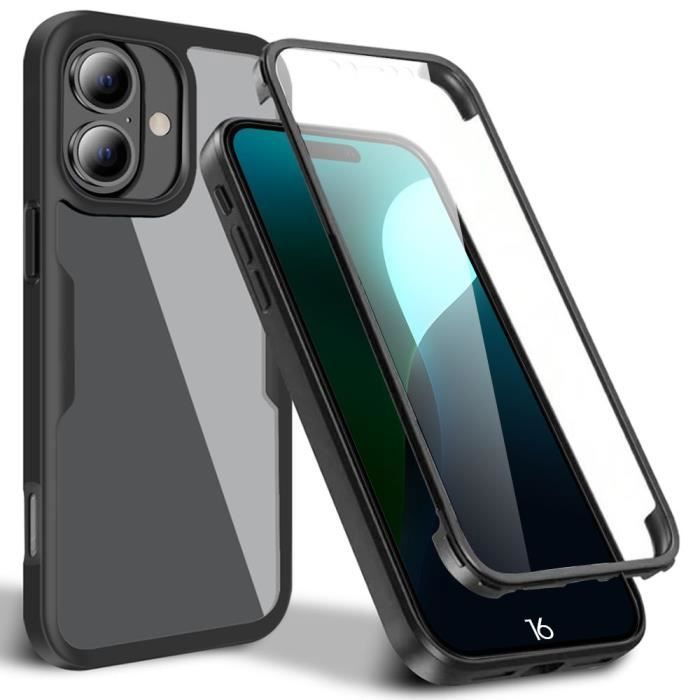 Coque de protection - BOOLING - pour iPhone 16 - Silicone et PC - Protection 360° - Élégant