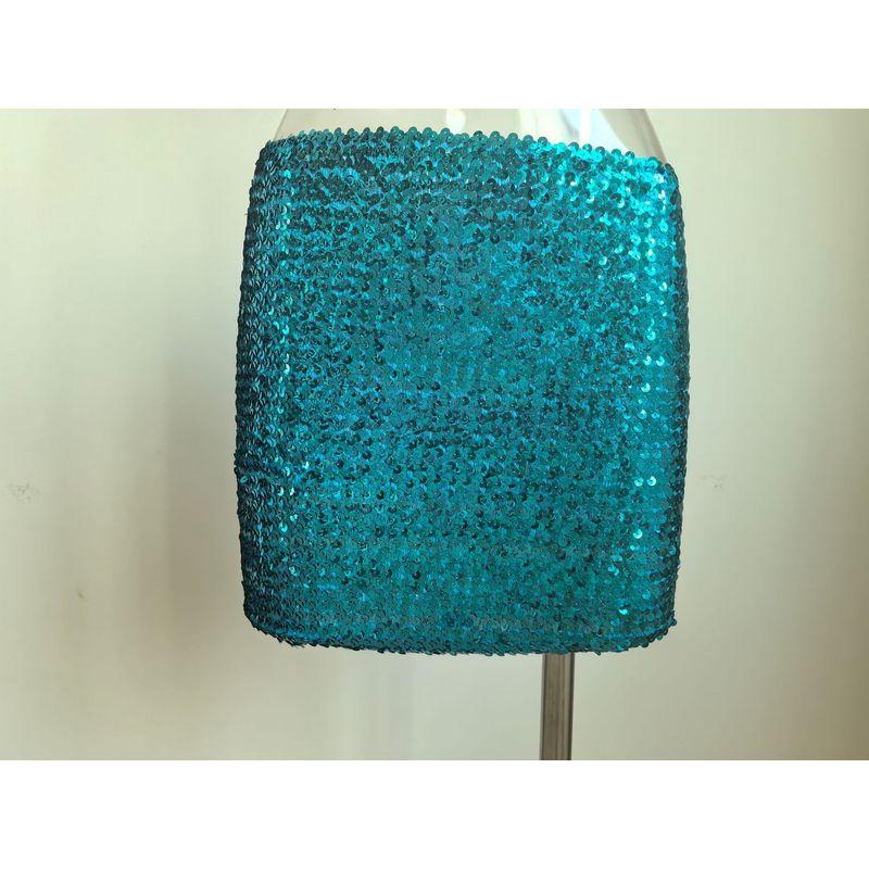 

European and American Sexy Silm Glitter Bodycon Dress Skirt Party Nightclub Skirt Sexy Mini Skirt Lake Blue All yards