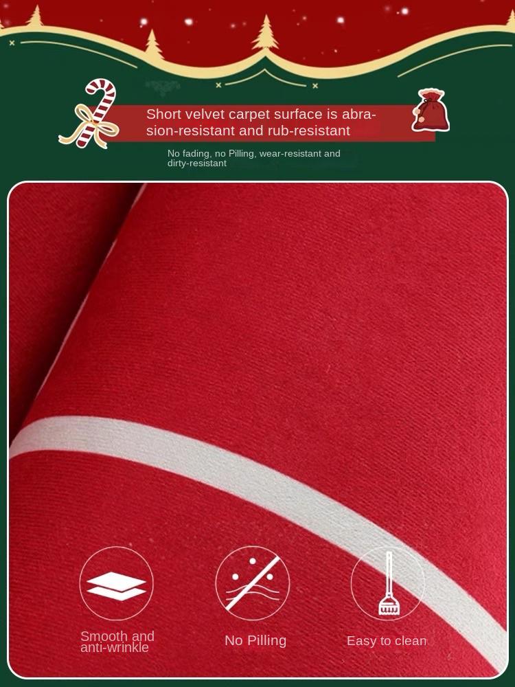 Christmas Themed Carpet Round Living Room Bedroom Non-Slip Decorative Mat Rectangular Entrance Can Be Tailored Floor Mat