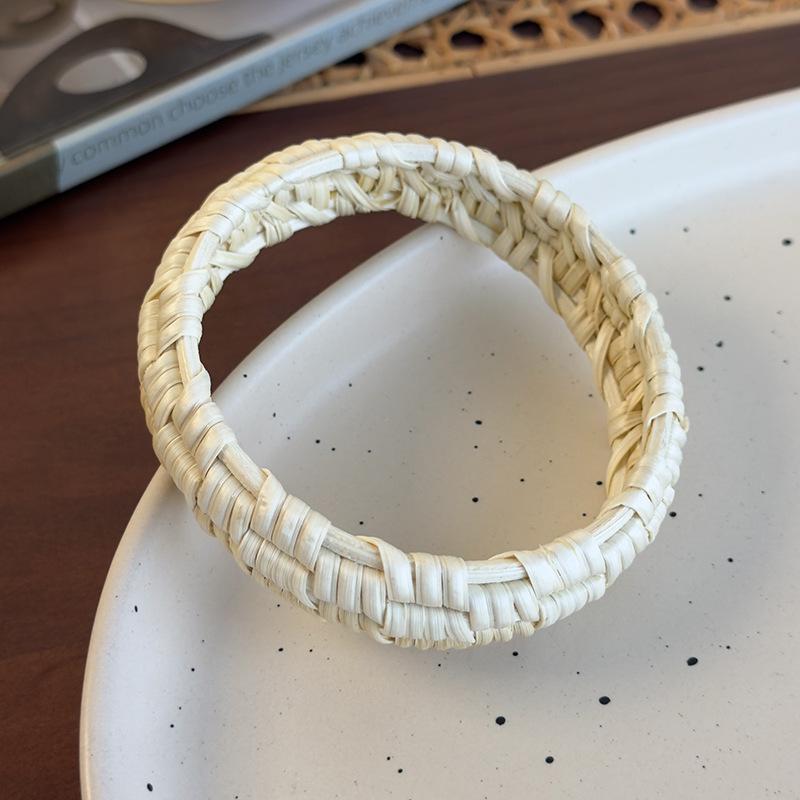 Pulsera Vintage de Acrílico Acetato de Borde Ancho Circular para Mujer
