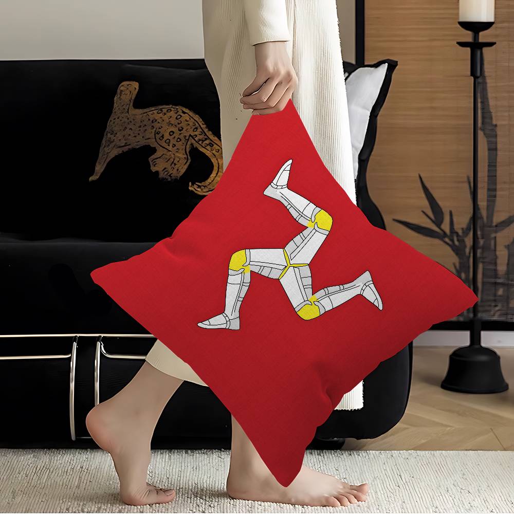 Motorcycle IIsle Of Man TT Cushion Cover Pillow Cover Decor Pillowcase Printed Cushion Case for Couch
