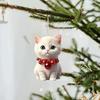 Christmas Tree Hanging Ornaments 2D Acrylic Cat Shaped Pendants Christmas Decorations For Home 2026 Xmas Gifts New Year 2026