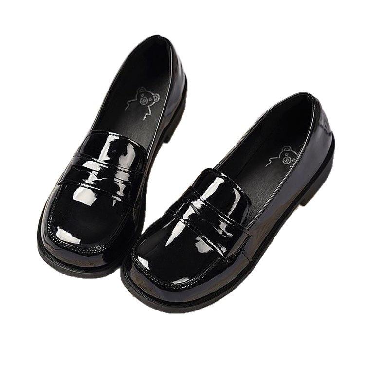 Japanese Retro Middle Heel Student Uniform Shoes Women's Summer 2025 New Models Increase British Style Small Leather Shoes College Style