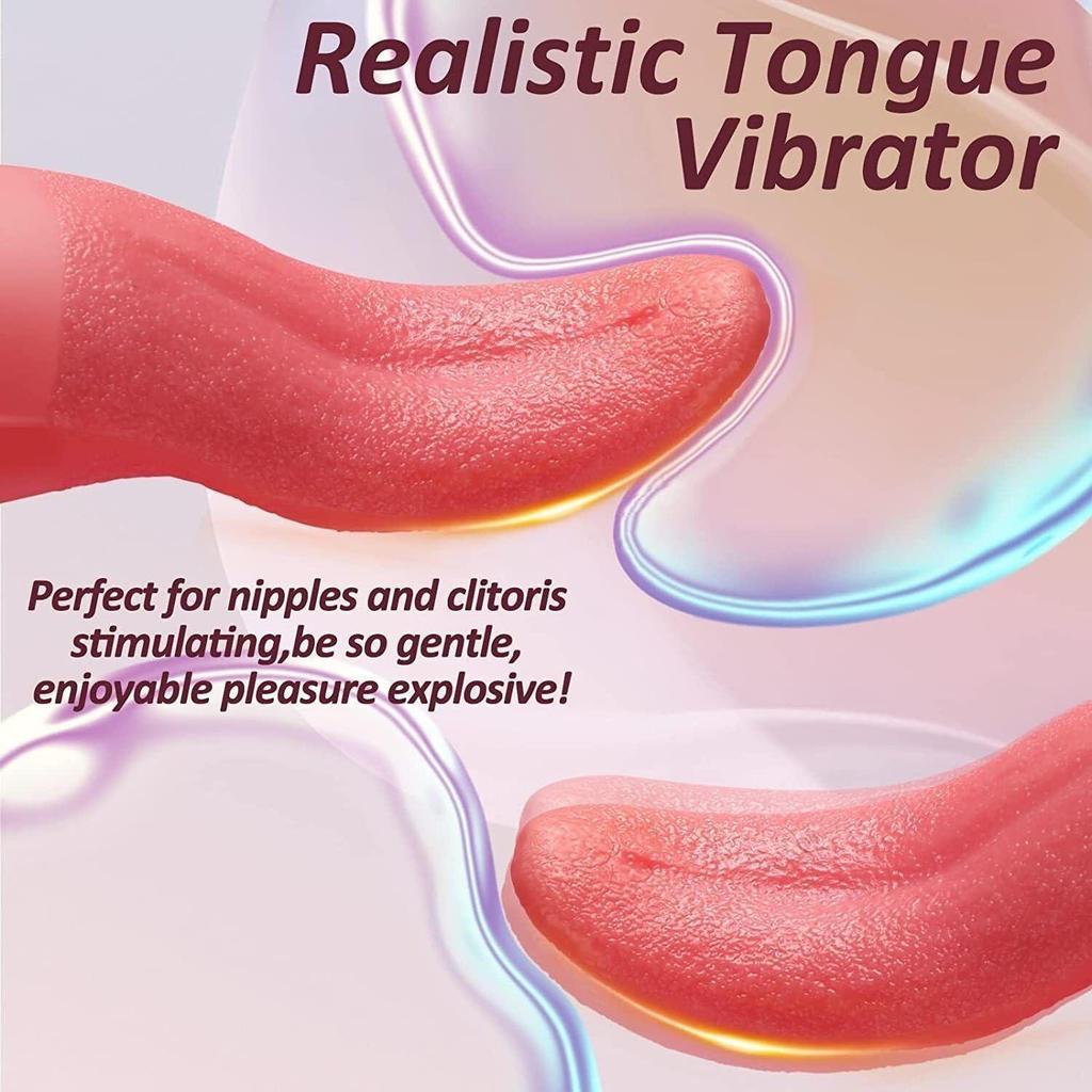 Realistic Clitoral Licking & Warming Vibrator: G-Spot Orgasming Adult Toy for Women