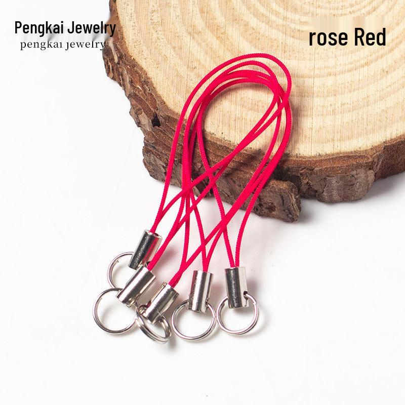 100 Colorful Double Loop Mobile Phone Lanyards - Doll Polyester Pendant Ropes for DIY Jewelry and Handmade Projects