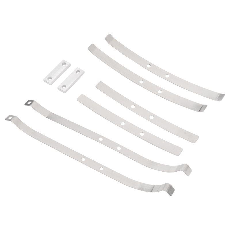 A60durable-Stainless Steel Upgrade Rear Axle Fixed Spring Plate Kit For 1/12 MN82 LC79 RC Car Parts