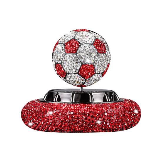 Diseño de fútbol Perfume para coche, varias fragancias, decoración Solar giratoria automática, difusor de Aroma para purificación de aire de autobús