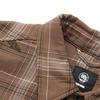 Li Ning Basketball Series Fan Wu Series Full Print Checkered Single Row Button Down Short Cotton Jacket Men Jackets Brown AJMU127-3