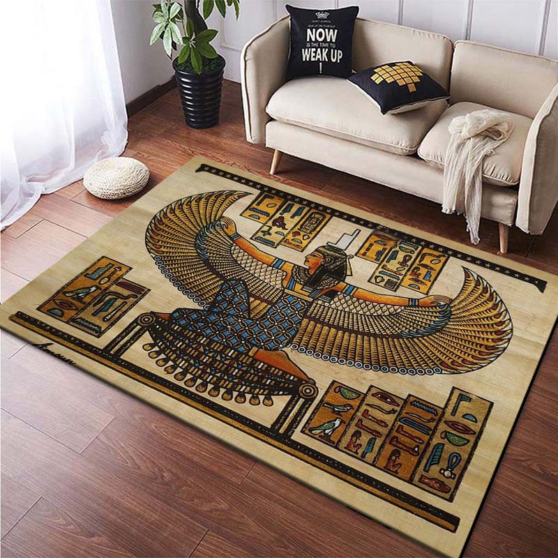 15 Sizes Ancient Egypt God Wall Art Carpet Rug for  Living Room Bedroom Rug Washable Floor Mats Household Area Mat Home Decor