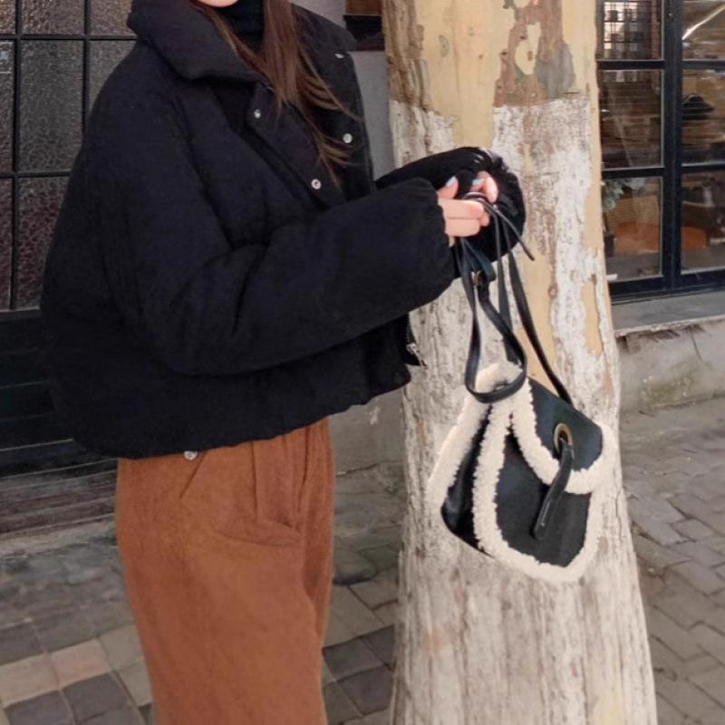 Cotton Corduroy Jacket Winter New Short Style Thickened Student Cotton Jacket for Women