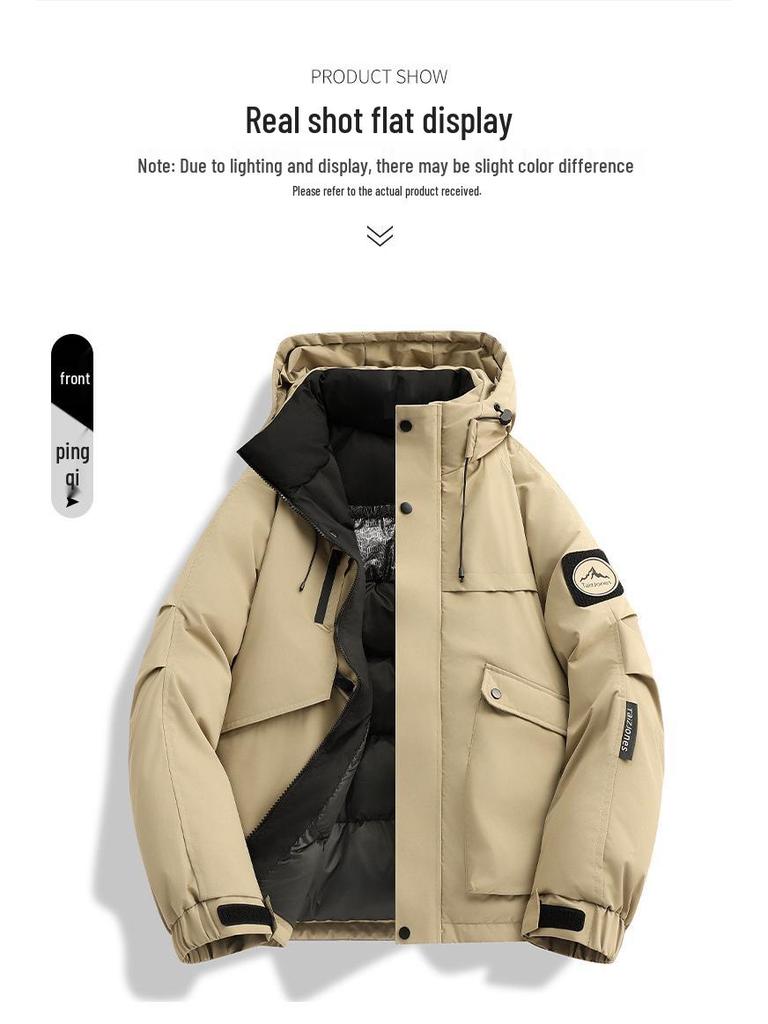 Winter Hooded Couple's Outdoor Windbreaker: Youth Casual Water & Windproof Mountaineering Jacket