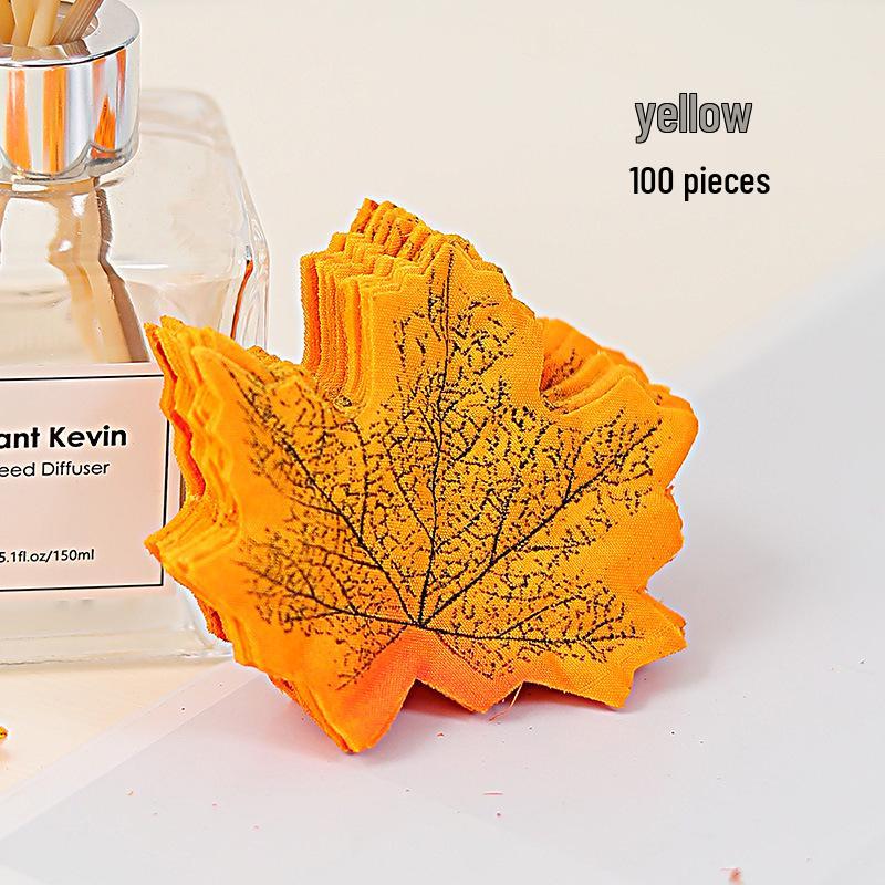 Artificial Red Maple Leaf & Green Leaves Decoration for Kindergarten, Shop Windows, and Landscaping