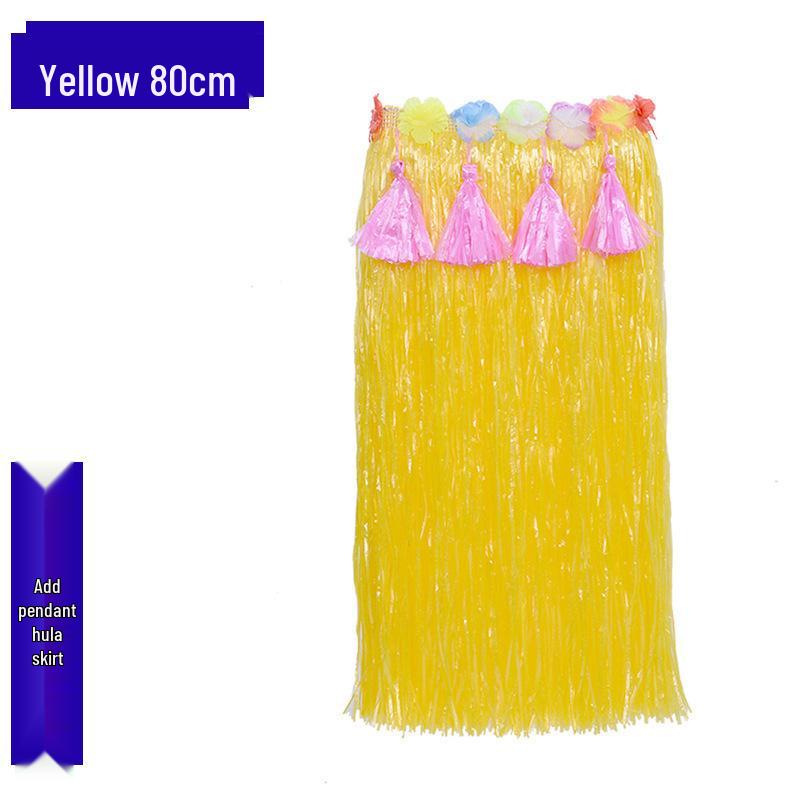 Colorful Hawaiian Hula Dance Costume Skirt Set for Role-Playing Activities