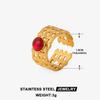 Bohemian Geometric Adjustable Stainless Steel Ring for Women - Non-Fading Fashion Jewelry
