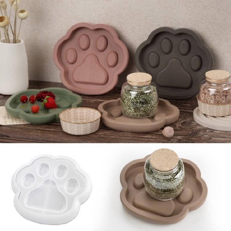 Silicone Hand-Making Molds Cats Paws Shape Trays Moulds Jewelry Dish Molds Silicone Texture Present for Art Enthusiasts