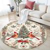 Christmas animals pattern round rug,Carpet Rug for Living Room Bedroom Playroom ,Non-slip Floor Mat,Holiday Gifts and Birthday Gifts.