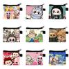 Cute Labubu Coin Purse Cartoon Printed The Monsters Wallet Zippers Change Money Pouch Key Holder Card Pocket Lipstick Bag