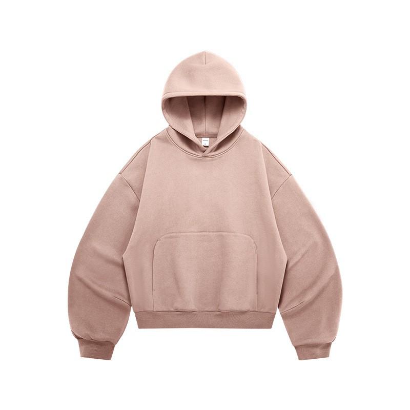 Mens Hooded Sweatshirt 2026 Winter Fleece Pullover Casual Loose Fit