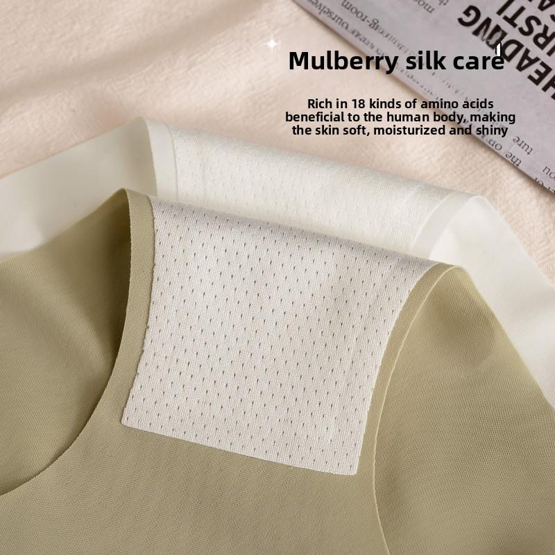 Lady Spring 7A Mulberry Silk Crotch Without Hip Exercise Yoga Fitness Without Mark Waist Triangle Briefs