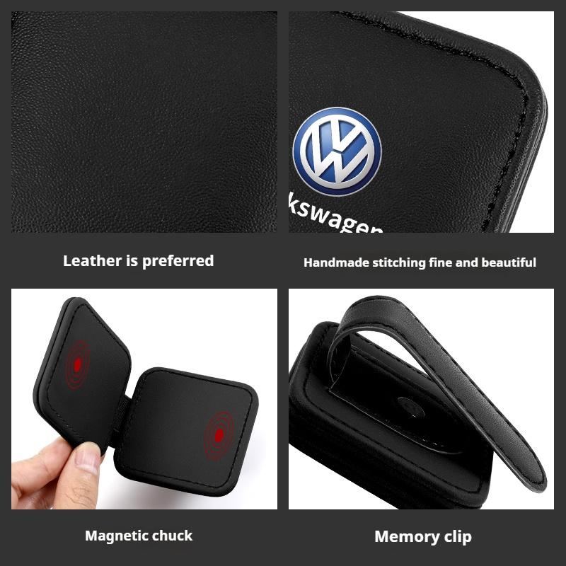 Hub Caps Car Visor Glasses Storage Box Sunglasses Clip Card Holder For VW Volkswagen Polo Golf Jetta Lavida Octavia Tiguan Passa
