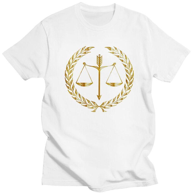 Custom Law Golden Scales Of Justice Tshirt for Men Short Sleeves T Shirt Lawyer Legal Party Tshirts Slim Fit 100 Cotton Tees