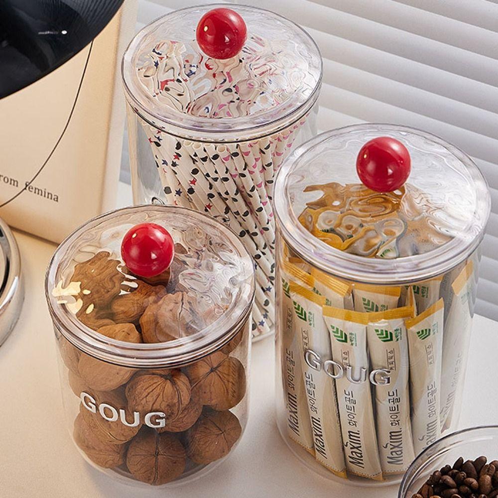 

Sealed Candy Nuts Storage Box Plastic Grains Storage Jar Coffee Beans Container for Home