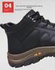 Men's Casual High-Top Leather Winter Shoes - Non-Slip, Warm, Plus Velvet, Ideal for Middle-Aged and Elderly