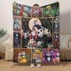 1 st, Mysig Nightmare Before Christmas Heminredningsfilt: Perfekt flanellfilt för sovrum, vardagsrum, resor, camping, bil
